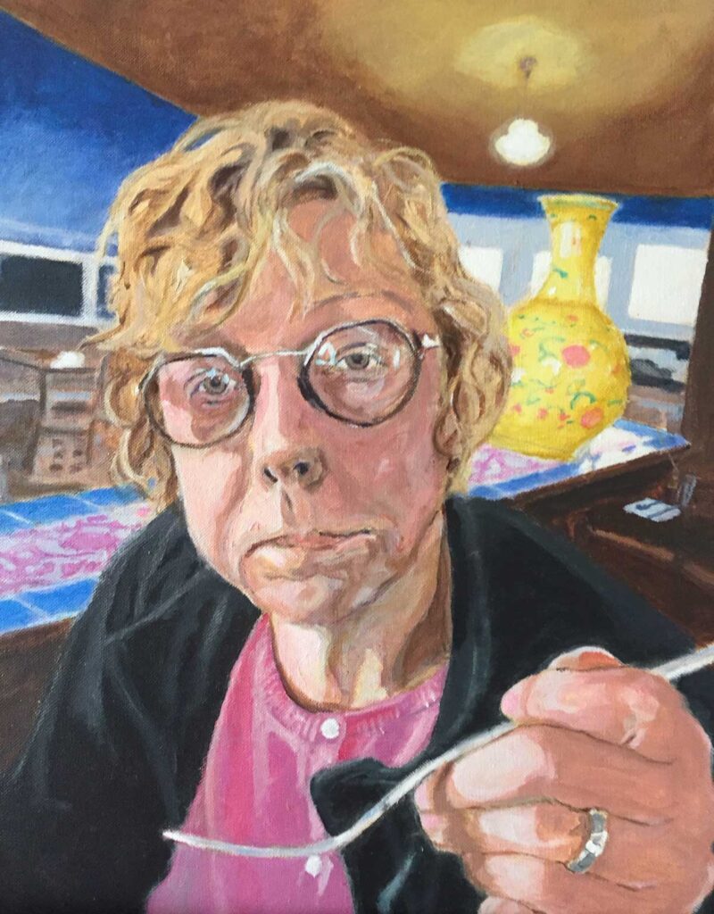 Painting of Lynne Kemen by Bruce Goddard